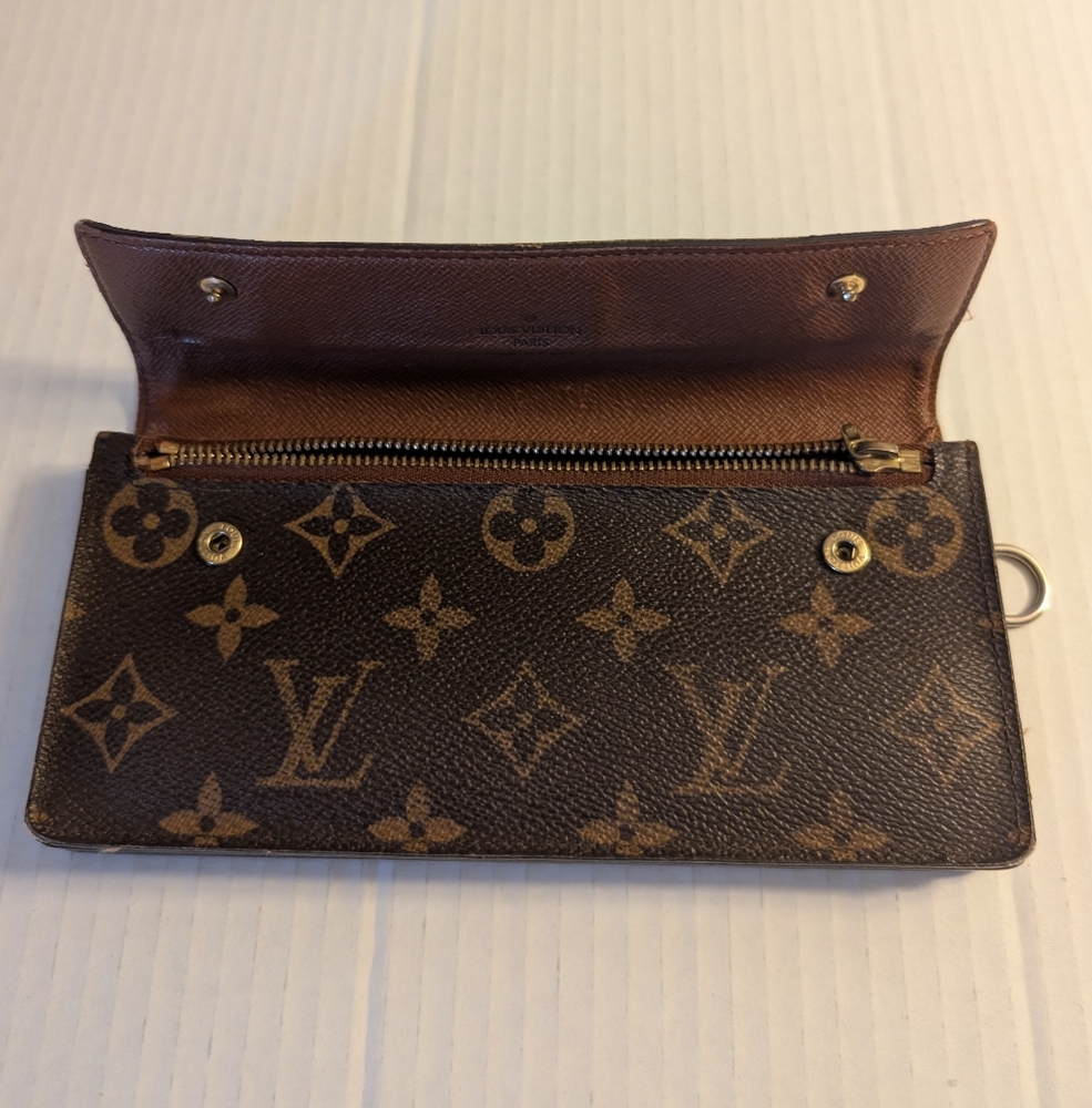 LOUIS VUITTON Monogram Portefeuille Accordion M58008 Chain Wallet